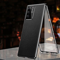 Coque Luxe Aluminum Metal Housse Etui 360 Degres D01 pour Samsung Galaxy S21 Ultra 5G Noir