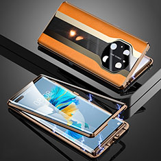 Coque Luxe Aluminum Metal Housse Etui 360 Degres K03 pour Huawei Mate 40E Pro 4G Orange
