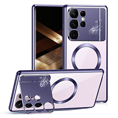 Coque Luxe Aluminum Metal Housse Etui 360 Degres LK1 pour Samsung Galaxy S22 Ultra 5G Violet