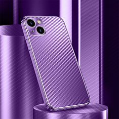 Coque Luxe Aluminum Metal Housse Etui 360 Degres M01 pour Apple iPhone 13 Mini Violet