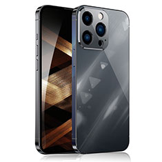 Coque Luxe Aluminum Metal Housse Etui 360 Degres M01 pour Apple iPhone 14 Pro Max Noir