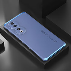 Coque Luxe Aluminum Metal Housse Etui 360 Degres P01 pour Huawei Honor 90 5G Bleu