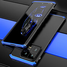 Coque Luxe Aluminum Metal Housse Etui 360 Degres P01 pour Xiaomi Mi 13 Pro 5G Bleu et Noir