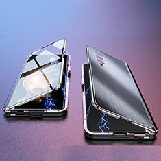 Coque Luxe Aluminum Metal Housse Etui 360 Degres P02 pour Samsung Galaxy Z Fold3 5G Noir