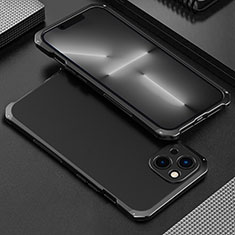 Coque Luxe Aluminum Metal Housse Etui 360 Degres pour Apple iPhone 14 Noir
