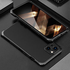 Coque Luxe Aluminum Metal Housse Etui 360 Degres pour Apple iPhone 15 Noir