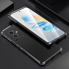 Coque Luxe Aluminum Metal Housse Etui 360 Degres pour Huawei Honor 100 5G Noir