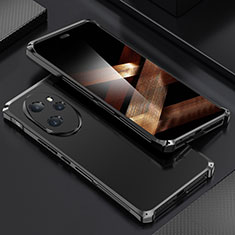 Coque Luxe Aluminum Metal Housse Etui 360 Degres pour Huawei Honor 100 Pro 5G Noir