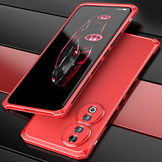 Coque Luxe Aluminum Metal Housse Etui 360 Degres pour Huawei Honor 90 5G Rouge