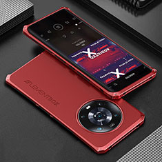 Coque Luxe Aluminum Metal Housse Etui 360 Degres pour Huawei Honor Magic4 Pro 5G Rouge