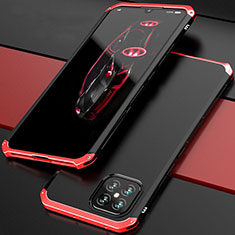 Coque Luxe Aluminum Metal Housse Etui 360 Degres pour Huawei Nova 8 SE 5G Rouge et Noir