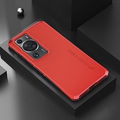 Coque Luxe Aluminum Metal Housse Etui 360 Degres pour Huawei P60 Pro Rouge