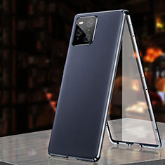 Coque Luxe Aluminum Metal Housse Etui 360 Degres pour Oppo Find X3 Pro 5G Bleu