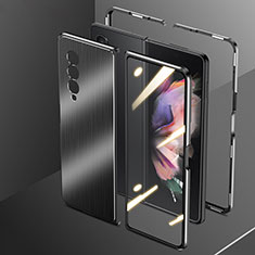 Coque Luxe Aluminum Metal Housse Etui 360 Degres pour Samsung Galaxy Z Fold3 5G Noir