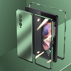 Coque Luxe Aluminum Metal Housse Etui 360 Degres pour Samsung Galaxy Z Fold4 5G Vert