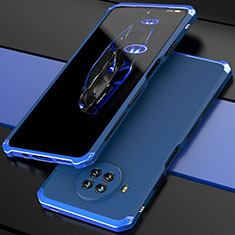 Coque Luxe Aluminum Metal Housse Etui 360 Degres pour Xiaomi Mi 10i 5G Bleu