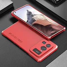Coque Luxe Aluminum Metal Housse Etui 360 Degres pour Xiaomi Mi 11 Ultra 5G Rouge