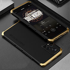 Coque Luxe Aluminum Metal Housse Etui 360 Degres pour Xiaomi Mi 11i 5G (2022) Or et Noir