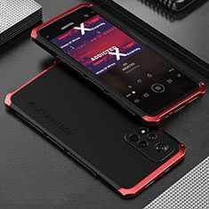 Coque Luxe Aluminum Metal Housse Etui 360 Degres pour Xiaomi Mi 11i 5G (2022) Rouge et Noir