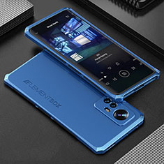 Coque Luxe Aluminum Metal Housse Etui 360 Degres pour Xiaomi Mi 12 5G Bleu