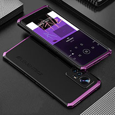 Coque Luxe Aluminum Metal Housse Etui 360 Degres pour Xiaomi Mi 12 5G Violet