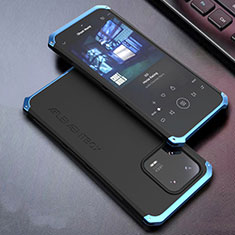 Coque Luxe Aluminum Metal Housse Etui 360 Degres pour Xiaomi Mi 13 Pro 5G Bleu et Noir