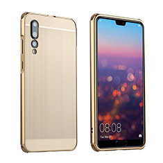Coque Luxe Aluminum Metal Housse Etui A01 pour Huawei P20 Pro Or