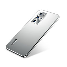 Coque Luxe Aluminum Metal Housse Etui A01 pour Huawei P40 Pro Argent