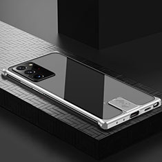Coque Luxe Aluminum Metal Housse Etui LK1 pour Samsung Galaxy Note 20 Ultra 5G Argent