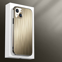 Coque Luxe Aluminum Metal Housse Etui M01 pour Apple iPhone 14 Or