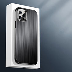 Coque Luxe Aluminum Metal Housse Etui M01 pour Apple iPhone 14 Pro Noir