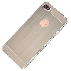 Coque Luxe Aluminum Metal Housse Etui M01 pour Apple iPhone 8 Plus Argent