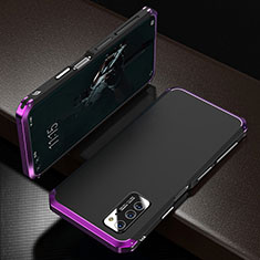 Coque Luxe Aluminum Metal Housse Etui M01 pour Huawei Honor V30 5G Violet