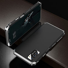 Coque Luxe Aluminum Metal Housse Etui M01 pour Huawei Honor View 30 5G Argent et Noir