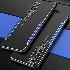 Coque Luxe Aluminum Metal Housse Etui M01 pour Huawei Nova 7 5G Bleu