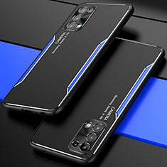 Coque Luxe Aluminum Metal Housse Etui M01 pour Oppo Find X3 Lite 5G Bleu