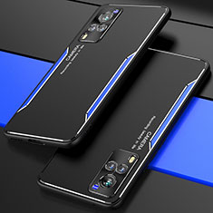 Coque Luxe Aluminum Metal Housse Etui M01 pour Vivo X60 5G Bleu