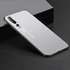 Coque Luxe Aluminum Metal Housse Etui M01 pour Xiaomi Mi 10 Argent
