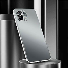 Coque Luxe Aluminum Metal Housse Etui M01 pour Xiaomi Mi 11 5G Argent
