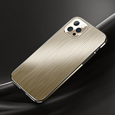 Coque Luxe Aluminum Metal Housse Etui M02 pour Apple iPhone 13 Pro Max Or