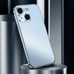 Coque Luxe Aluminum Metal Housse Etui M02 pour Apple iPhone 14 Plus Bleu