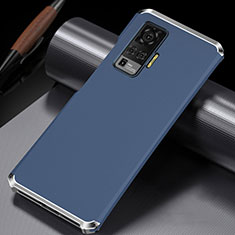 Coque Luxe Aluminum Metal Housse Etui M02 pour Vivo X50 Pro 5G Bleu
