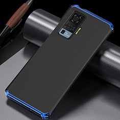 Coque Luxe Aluminum Metal Housse Etui M02 pour Vivo X50 Pro 5G Bleu et Noir