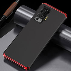 Coque Luxe Aluminum Metal Housse Etui M02 pour Vivo X50 Pro 5G Rouge et Noir