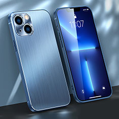 Coque Luxe Aluminum Metal Housse Etui M03 pour Apple iPhone 14 Plus Bleu