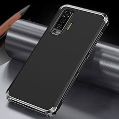 Coque Luxe Aluminum Metal Housse Etui M03 pour Vivo X50 5G Argent et Noir