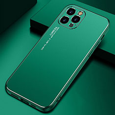 Coque Luxe Aluminum Metal Housse Etui M04 pour Apple iPhone 15 Pro Vert