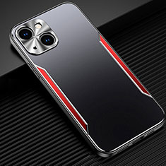Coque Luxe Aluminum Metal Housse Etui M05 pour Apple iPhone 13 Mini Rouge