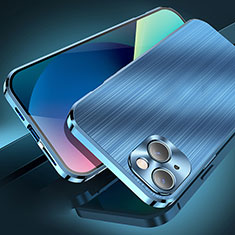 Coque Luxe Aluminum Metal Housse Etui M06 pour Apple iPhone 13 Bleu