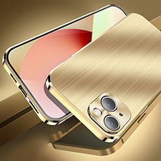 Coque Luxe Aluminum Metal Housse Etui M06 pour Apple iPhone 13 Mini Or